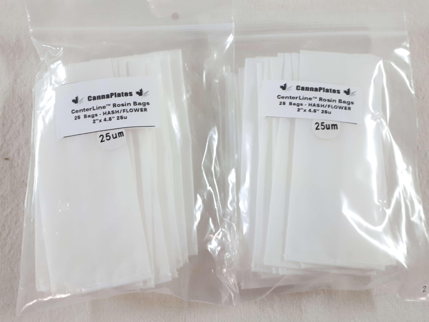 CannaPlates CenterLine Seam™ 2" x 4.5" Rosin Bags - 25u - CannaPlates