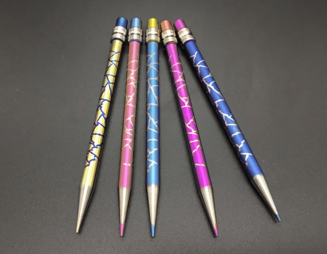 Anodized Titanium and 316 Stainless Steel Dab Pencils