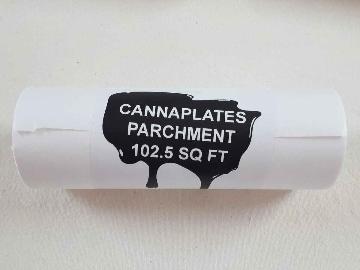 Roll of CannaPlates parchment paper, 102.5 square feet