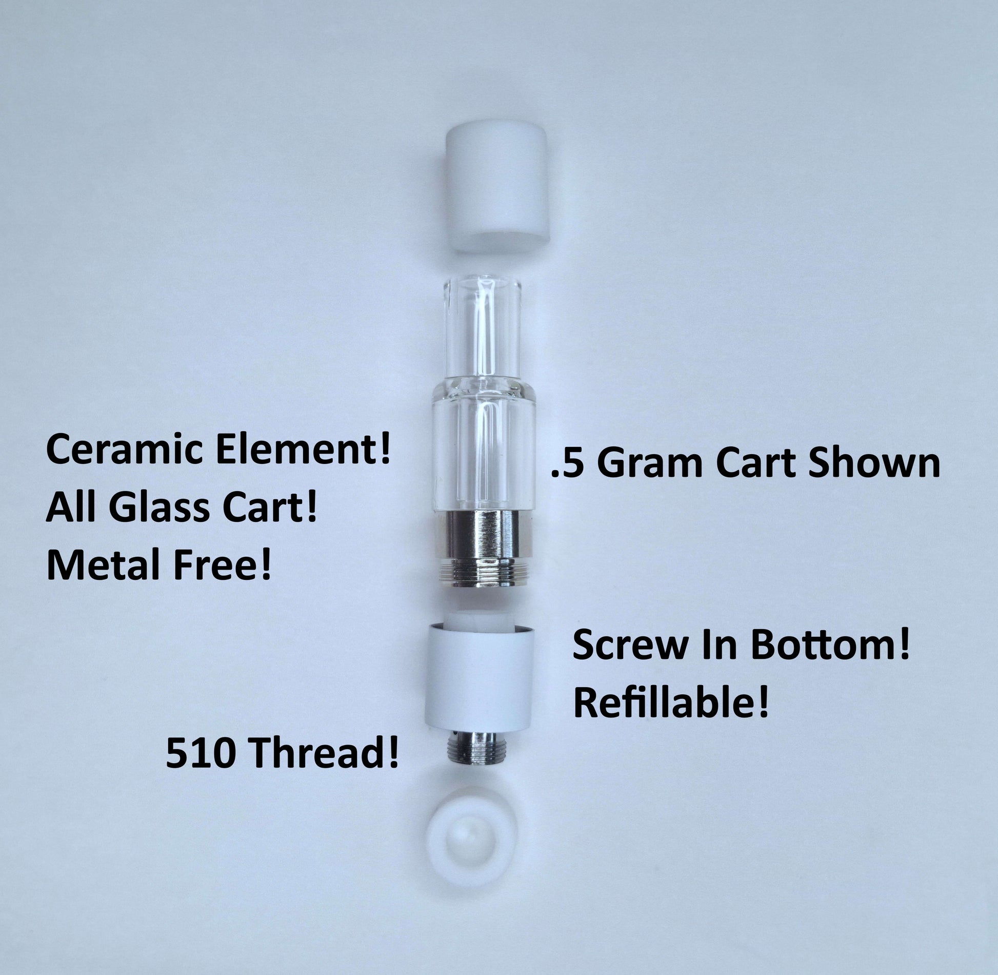 All Glass 510 Rosin Vape Cartridge. Metal-Free, All Glass Construction CannaPlates All Glass 510 Rosin Vape Cartridge. Metal-Free, All Glass Construction CannaPlates