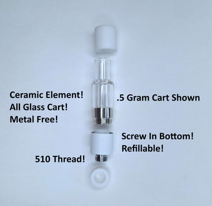 Empty Rosin/Vape Cartridge (.5 G or 1 G)