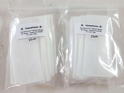 CannaPlates CenterLine Seam™ 2" x 4.5" Rosin Bags - 25u - CannaPlates