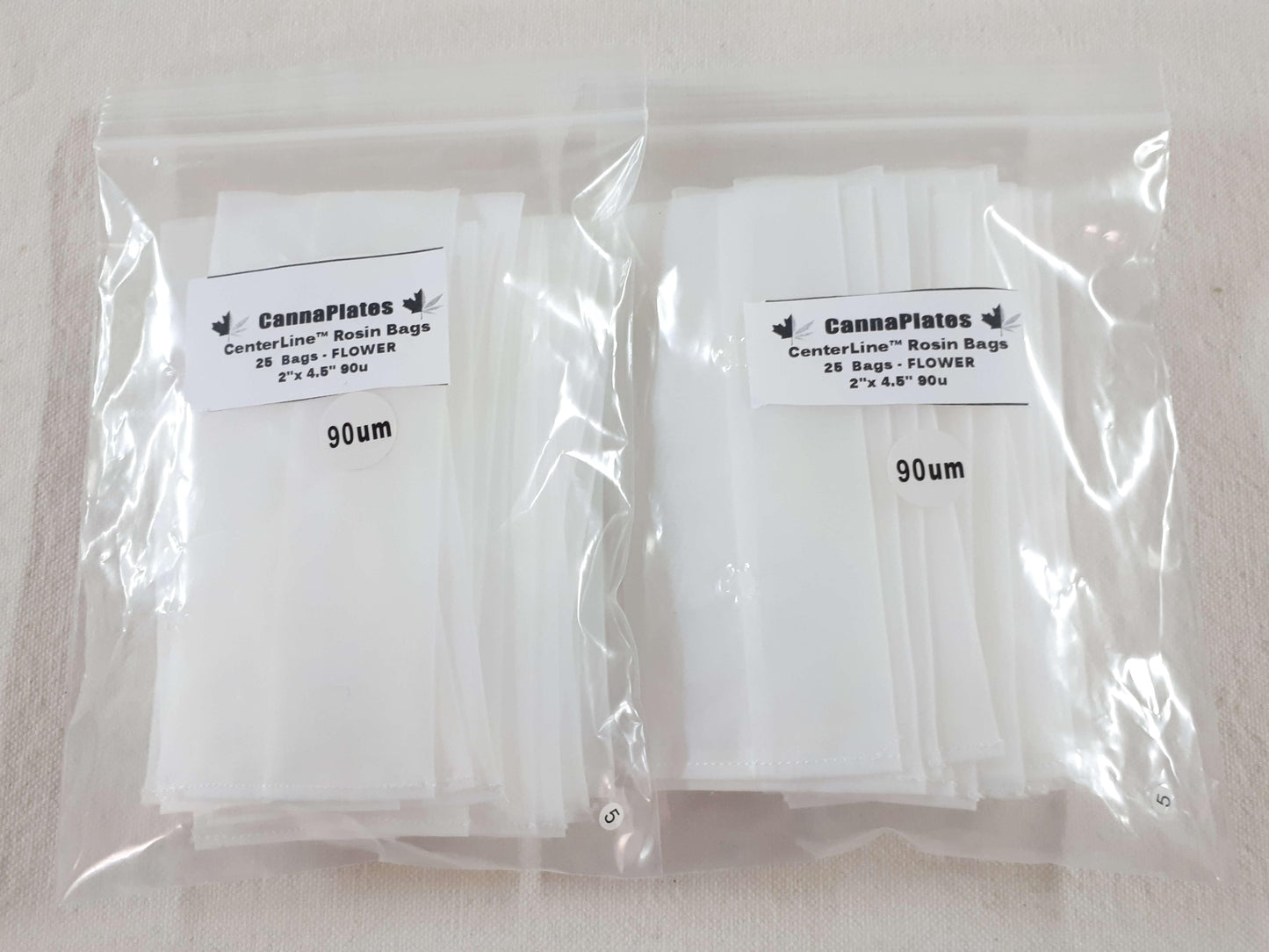 CannaPlates CenterLine Seam™ 2" x 4.5" Rosin Bags - 90u - CannaPlates